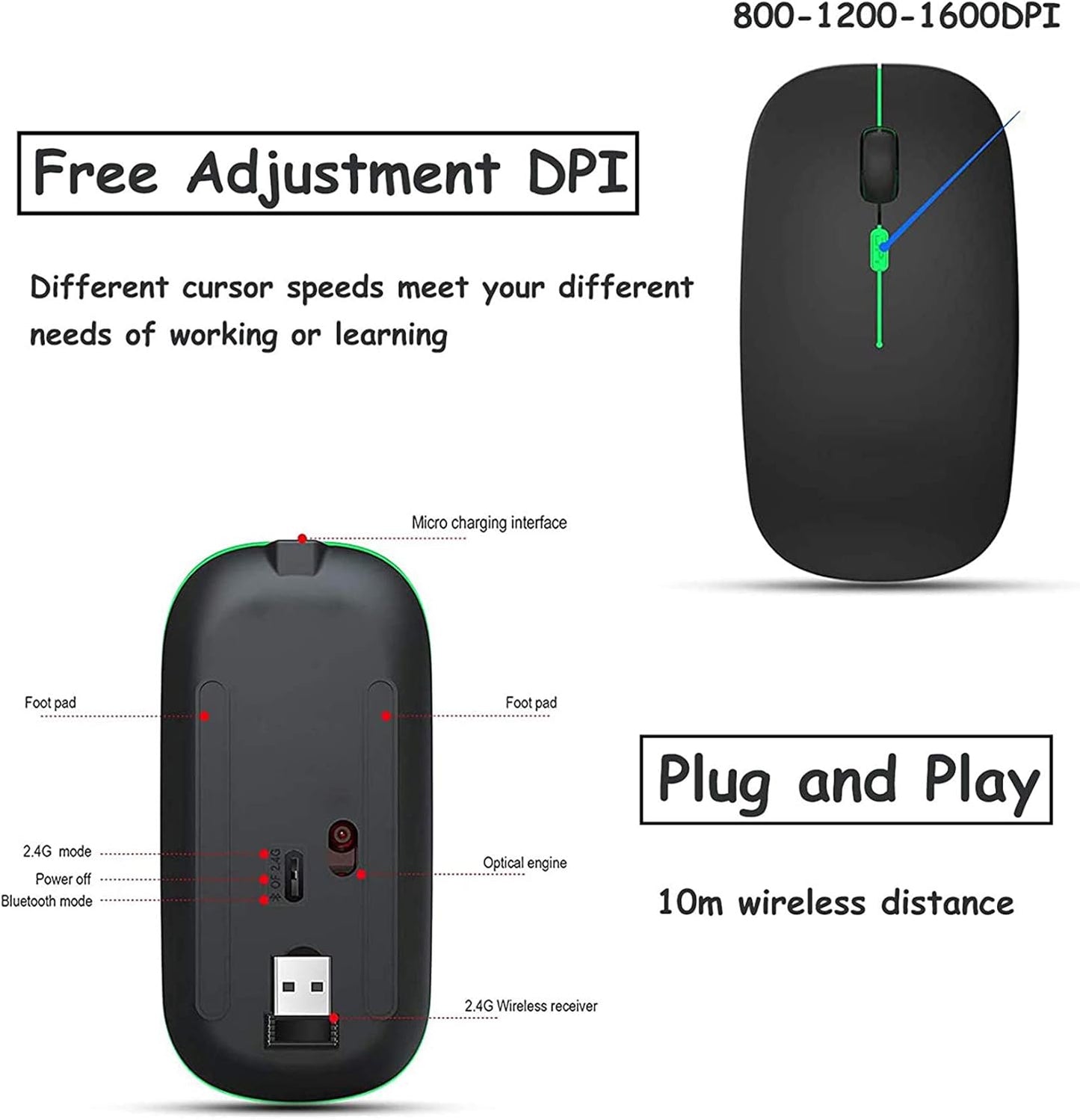 Dratlose Bluetooth RGB Maus